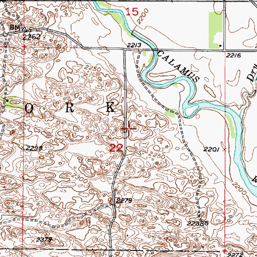 Topographic Map of Nunda Shoal Campground, NE