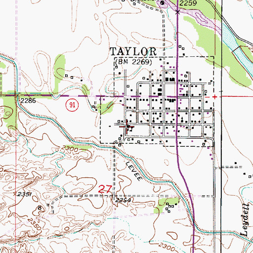 Topographic Map of Loup County Public Schools, NE