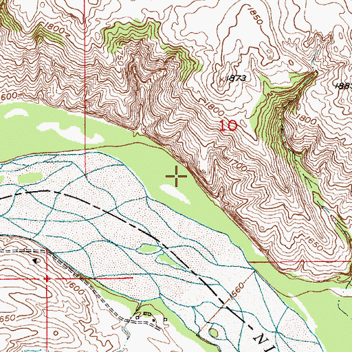 Topographic Map of Parshall Bridge State Wildlife Management Area, NE