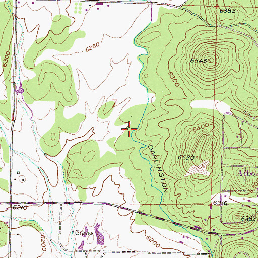 Topographic Map of Darlington Ditch, CO