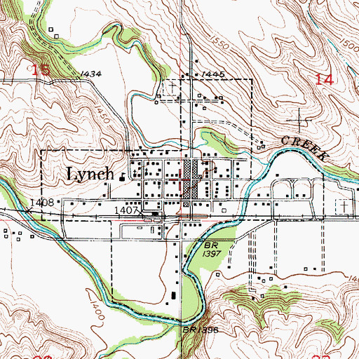 Topographic Map of Lynch City Police Department, NE