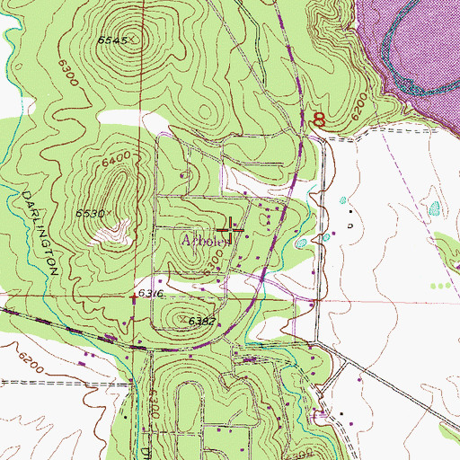 Topographic Map of Arboles, CO