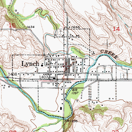 Topographic Map of Lynch Medical Clinic, NE