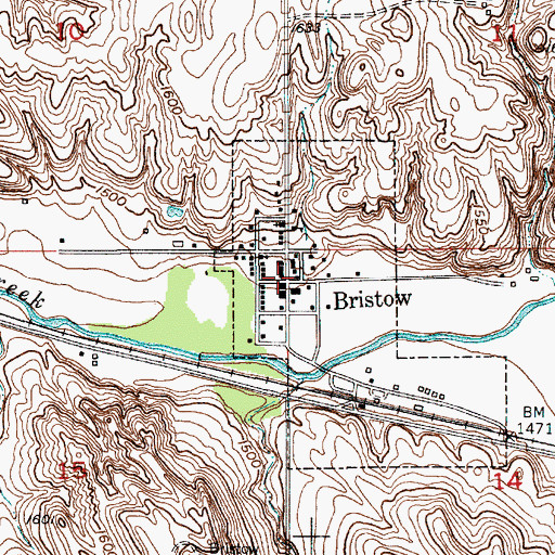Topographic Map of Trinity Lutheran Church, NE