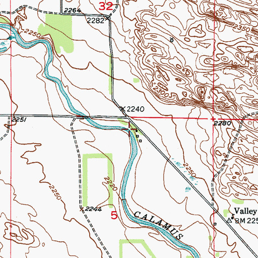 Topographic Map of Valleyview Post Office (historical), NE