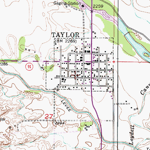 Topographic Map of Calvary United Methodist Church, NE