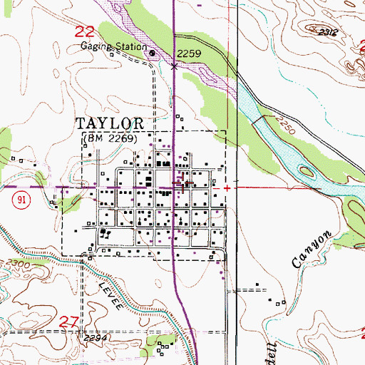 Topographic Map of Assembly of God Church, NE