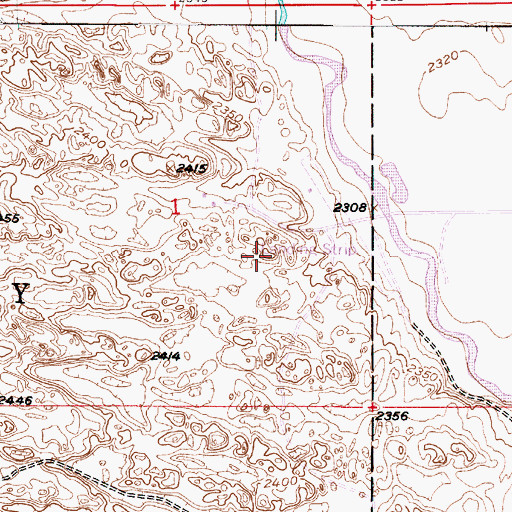 Topographic Map of Meeks Ranch Airport (historical), NE