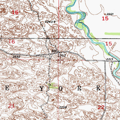 Topographic Map of Township of Little York, NE