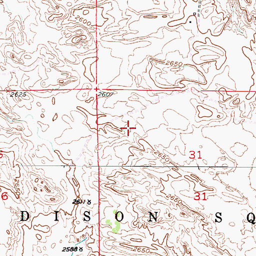 Topographic Map of Township of Madison Square, NE