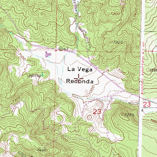 Topographic Map of La Vega Redonda, CO