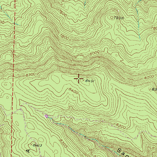 Topographic Map of Sandoval Mesa, CO