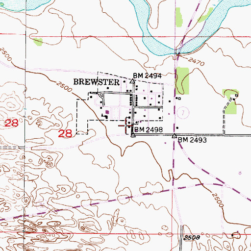 Topographic Map of Blaine County Sheriff's Office, NE