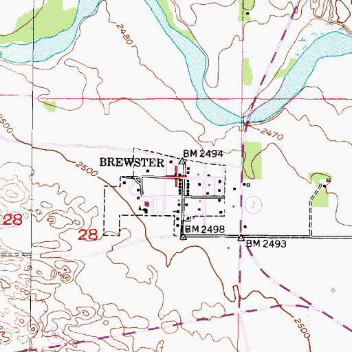 Topographic Map of Uncle Bucks Campground, NE