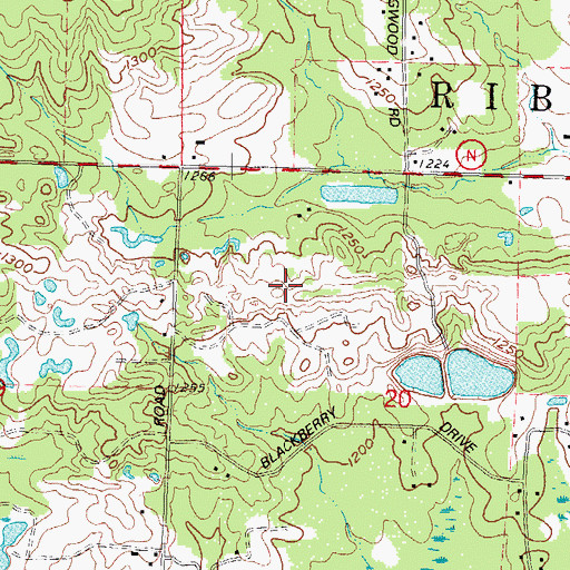 Topographic Map of Nine Mile Forest, WI