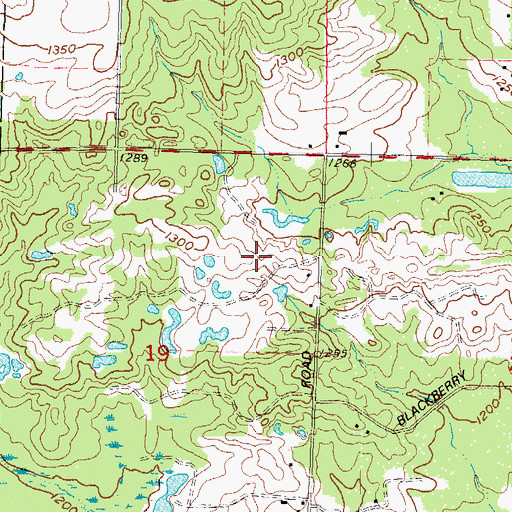 Topographic Map of Nine Mile Recreation Area, WI