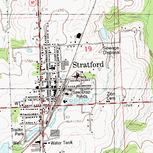Topographic Map of Saint Joseph School, WI