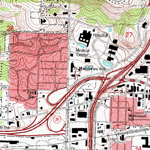 Topographic Map of Saint Matthew Catholic Church, WI