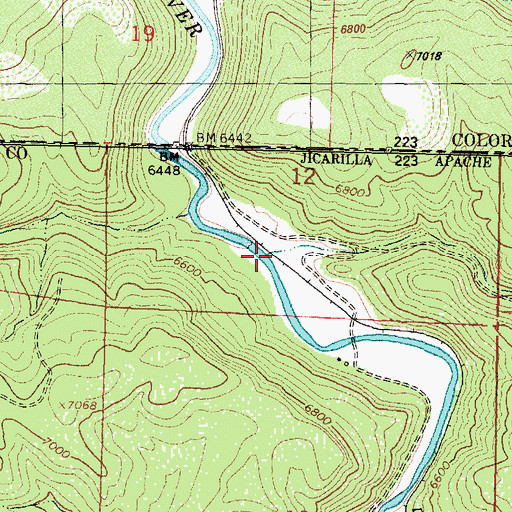 Topographic Map of Agua Canyon, NM