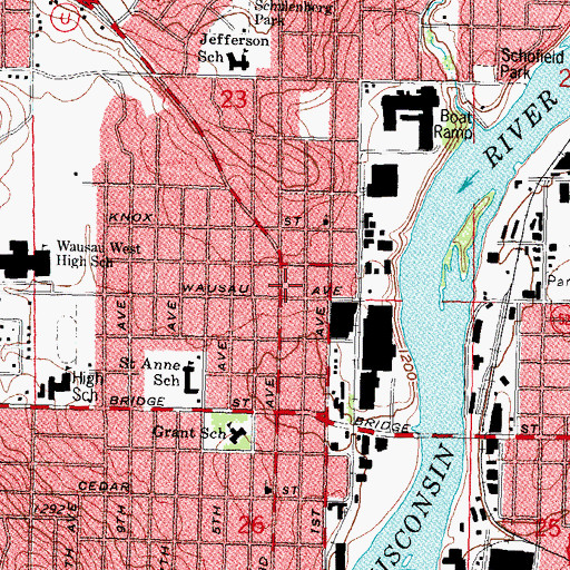 Topographic Map of Sovereign Grace Baptist Church, WI