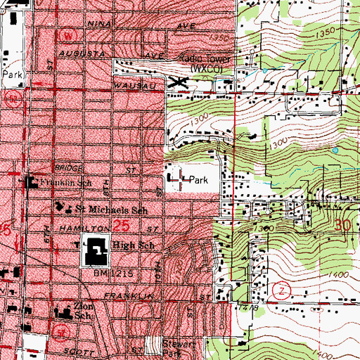 Topographic Map of Thom Field, WI