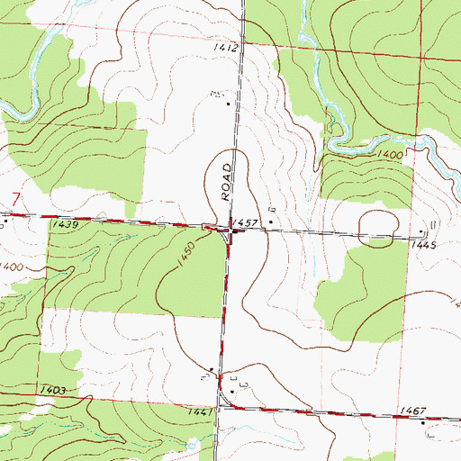 Topographic Map of Trappe River School (historical), WI