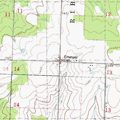 Topographic Map of Washington Heights School (historical), WI