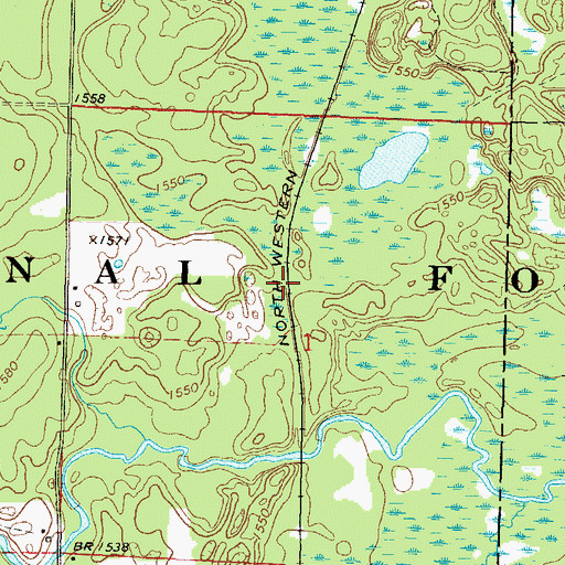Topographic Map of Brice Spur (historical), WI