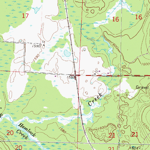 Topographic Map of Keith (historical), WI