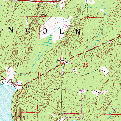 Topographic Map of Kokoma School (historical), WI