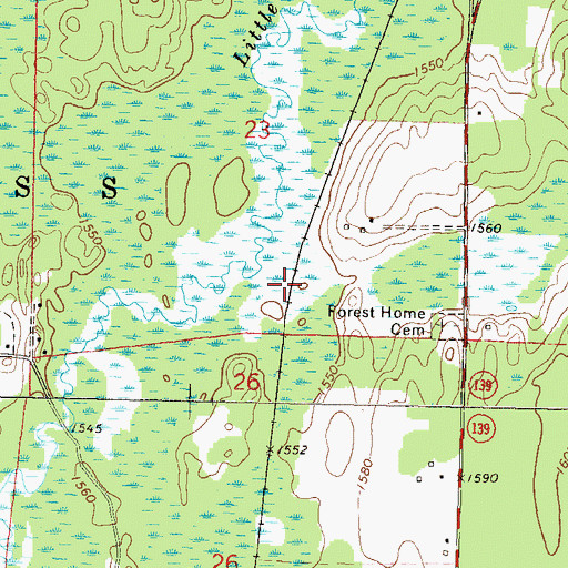 Topographic Map of Peterson Spur (historical), WI