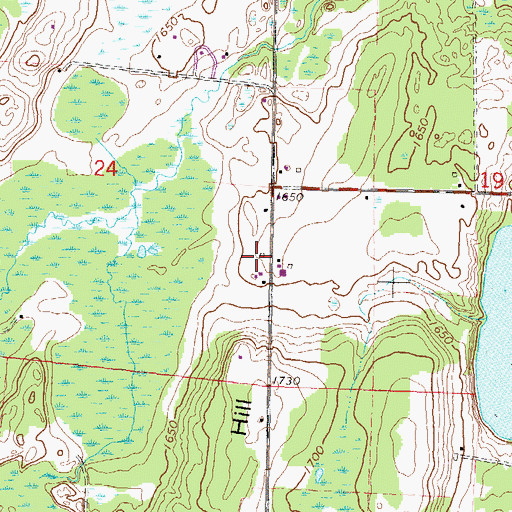 Topographic Map of Range School (historical), WI