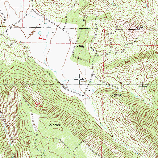 Topographic Map of Hurt Canyon, CO