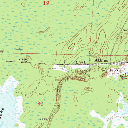 Topographic Map of Spur Number 236 (historical), WI