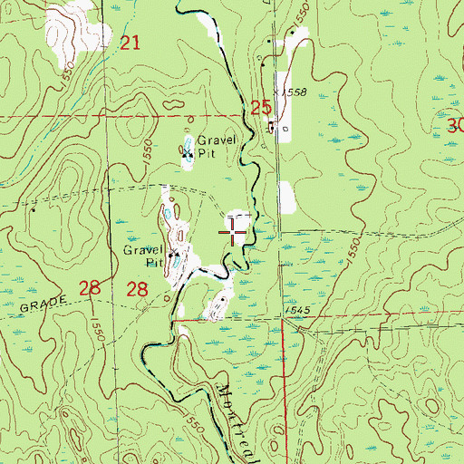 Topographic Map of Mosinee Lumber Camp (historical), WI