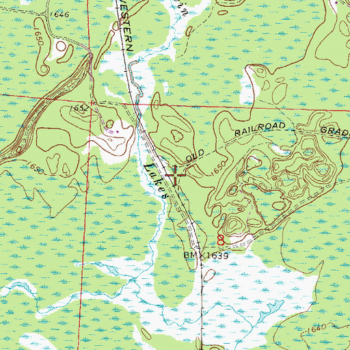 Topographic Map of Hiles Junction (historical), WI