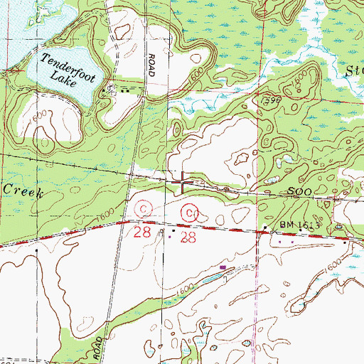 Topographic Map of Spur Number 225 (historical), WI