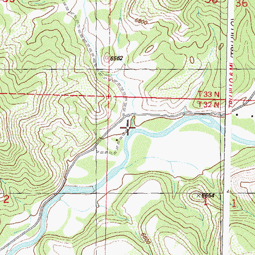 Topographic Map of Trail Canyon, CO