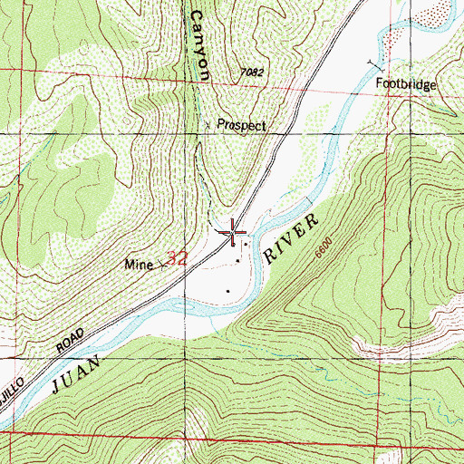 Topographic Map of Coal Mine Canyon, CO