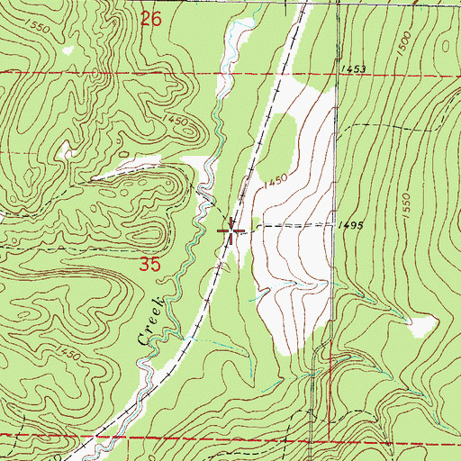 Topographic Map of French and Losey Siding (historical), WI