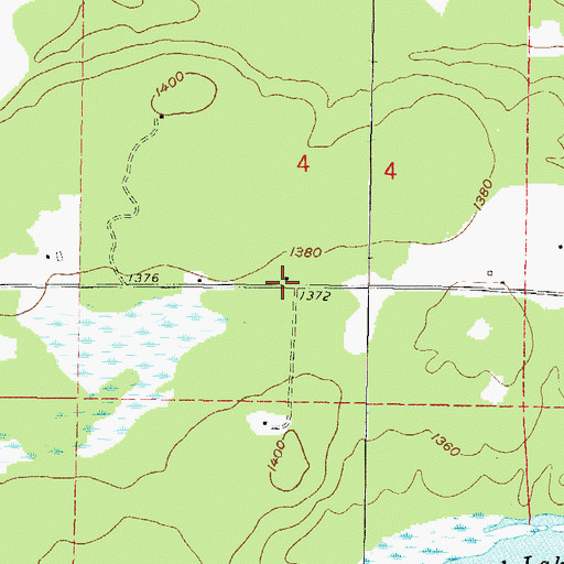 Topographic Map of Harding School (historical), WI