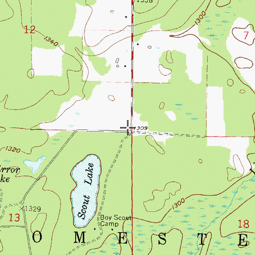 Topographic Map of Prairie School (historical), WI