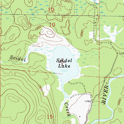 Topographic Map of Seidel Lake, WI