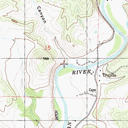 Topographic Map of Salt Canyon, CO