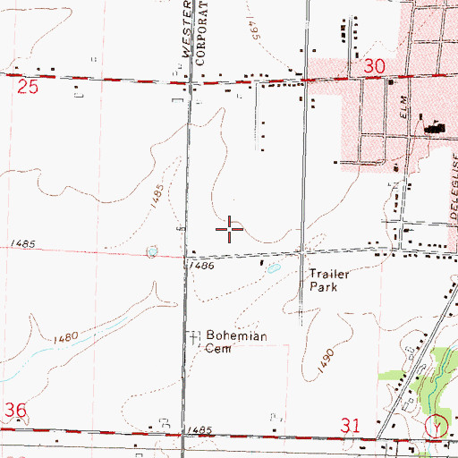 Topographic Map of Antigo High School, WI