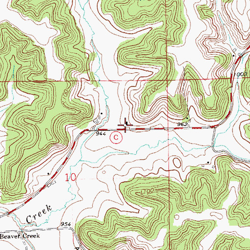Topographic Map of East Franklin School (historical), WI
