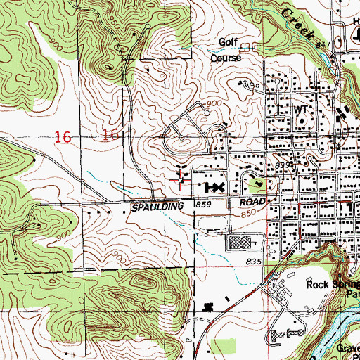 Topographic Map of Faith Baptist Church, WI