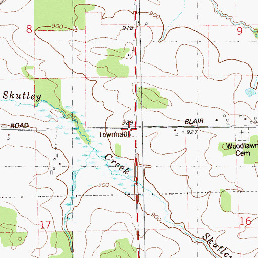 Topographic Map of Finn School (historical), WI