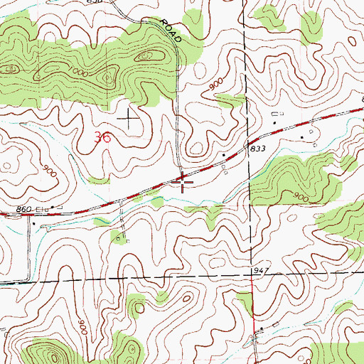 Topographic Map of Grinde School (historical), WI