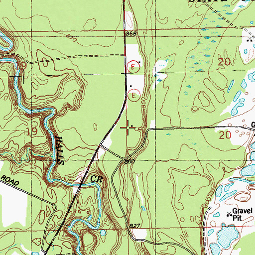 Topographic Map of Halcyon School (historical), WI